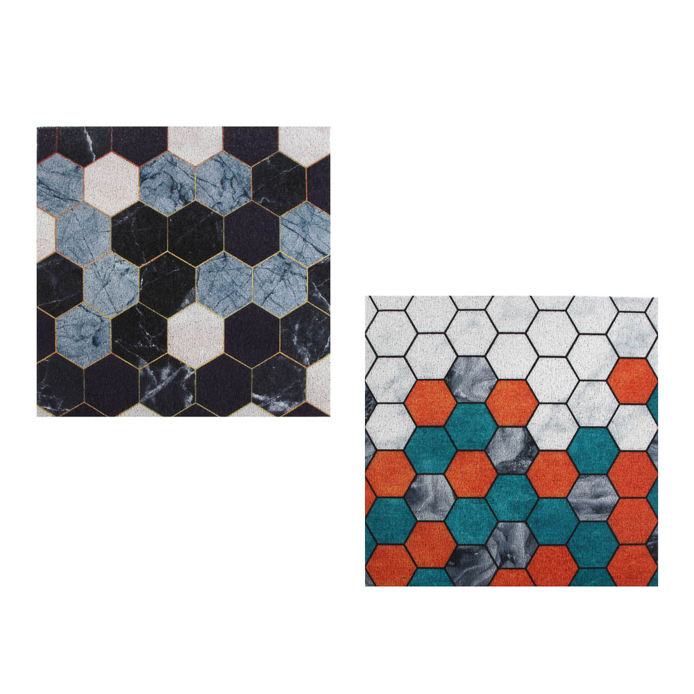 Коврик вырезной тм VETTA Соты, 80х80см, 2 дизайна - #1