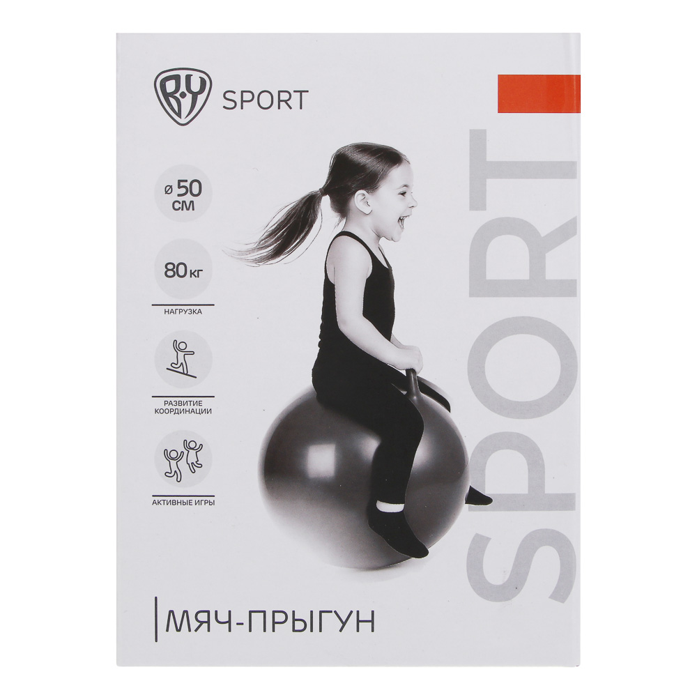 Мяч-прыгун с ручкой тм BY Русские Супергерои, d=50см, 400г, ПВХ, 4 цвета - #8