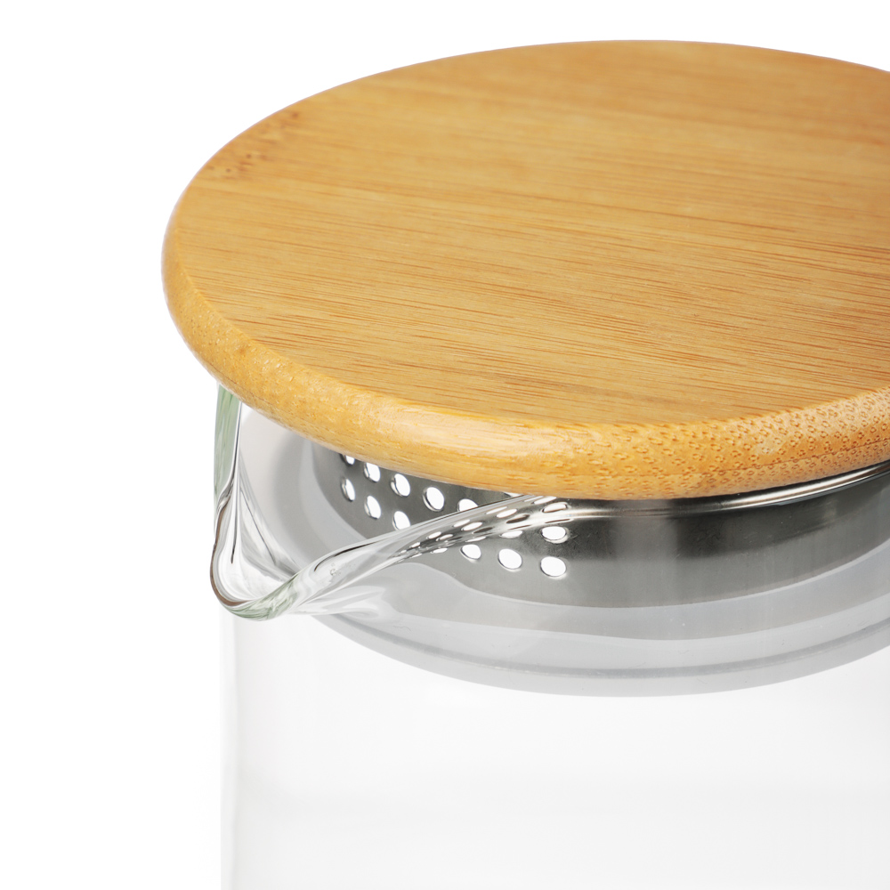 VETTA ЭКО Кувшин 1500мл, с металлическим фильтром, бамбуковая крышка, стекло - #3