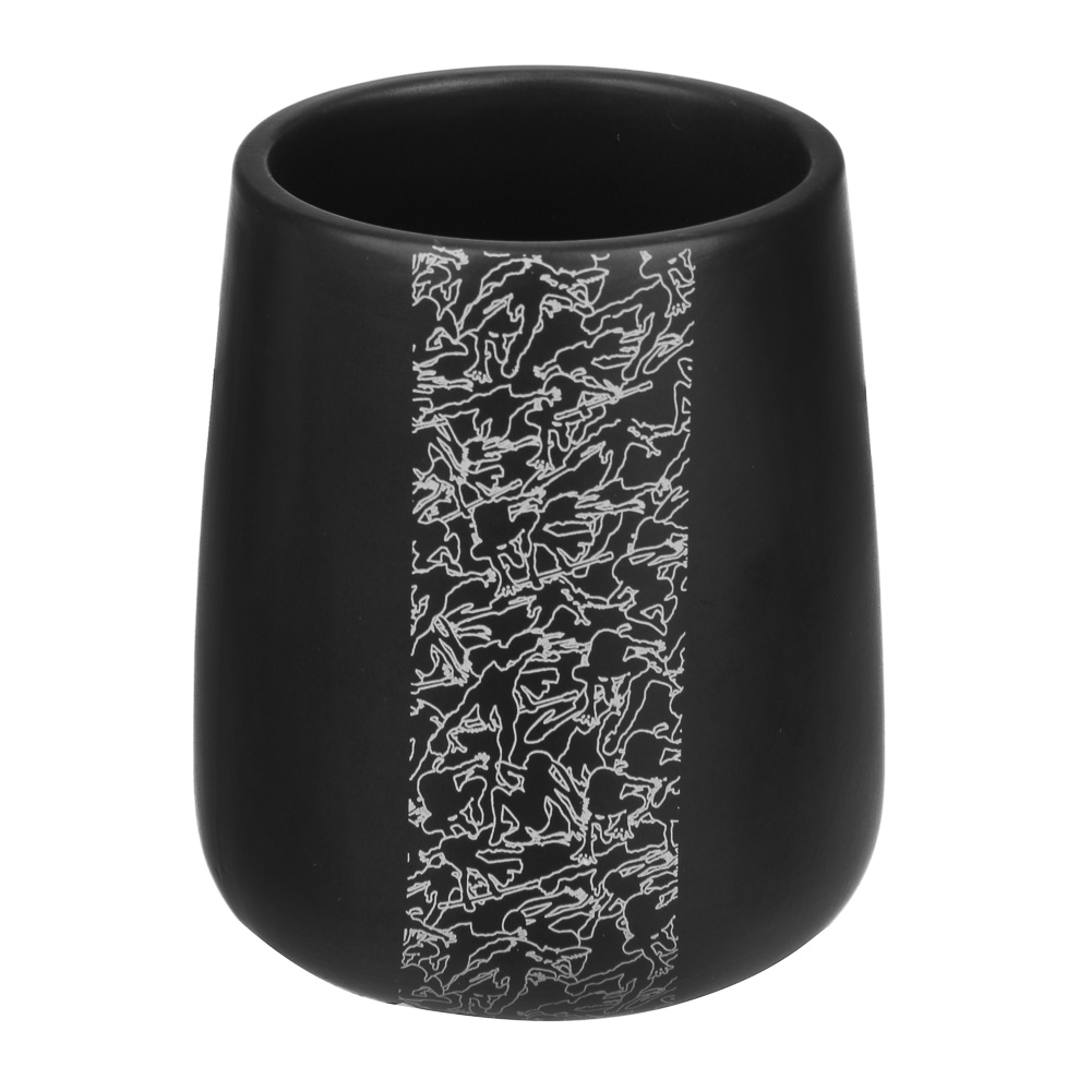BY Русские Супергерои Стакан для ванной комнаты, 400 мл, керамика, черный - #5