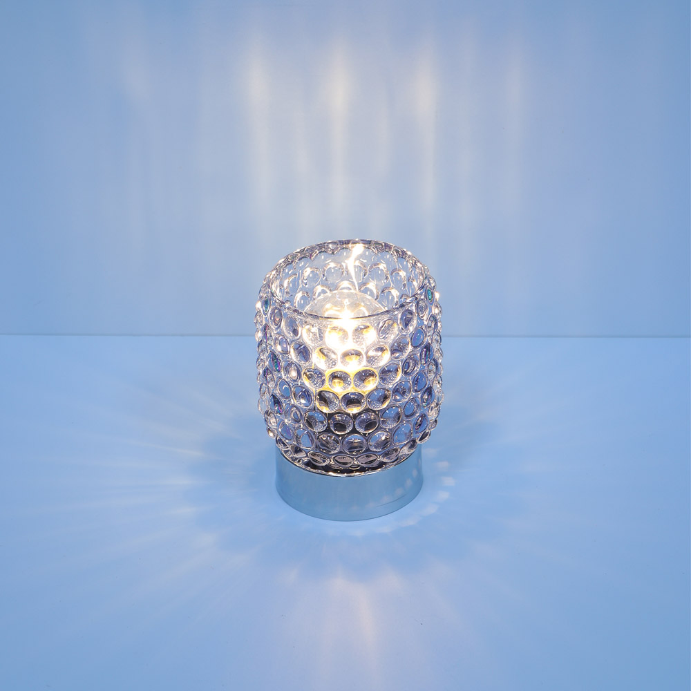 Светильник LED, 8.2х8.2х10.7 см, металл, стекло, 2xААА - #5