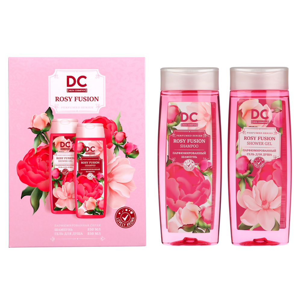 Подарочный набор женский DC LILAС FANCY/ROSY FUSION:Гель для душа,250мл+Шампунь,250мл - #3