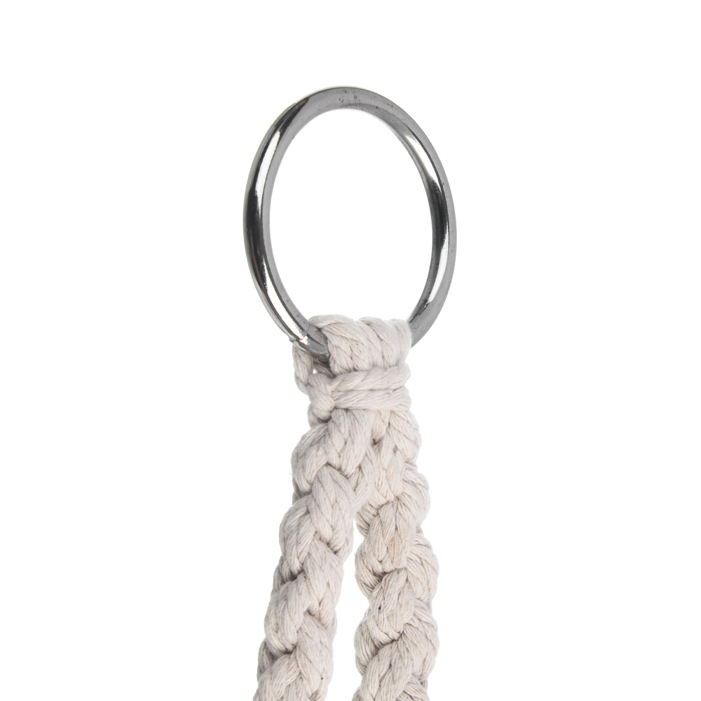 Кресло подвесное плетеное круглое тм INBLOOM, d=60/80см, хлопок, сталь - #8