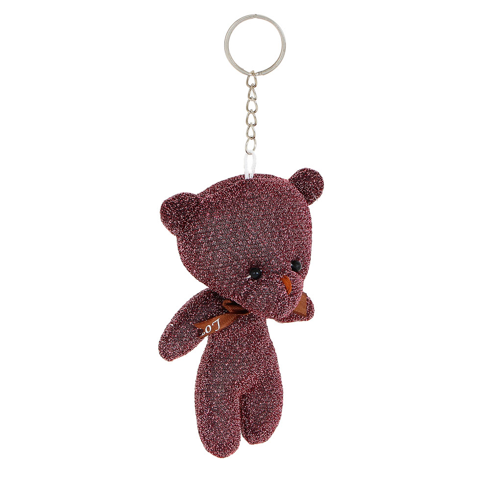 ВсёИгрушка Подвеска Мишка/Зайчик плюшевый, 12-15см, полиэстер, сплав, 2 дизайна - #3