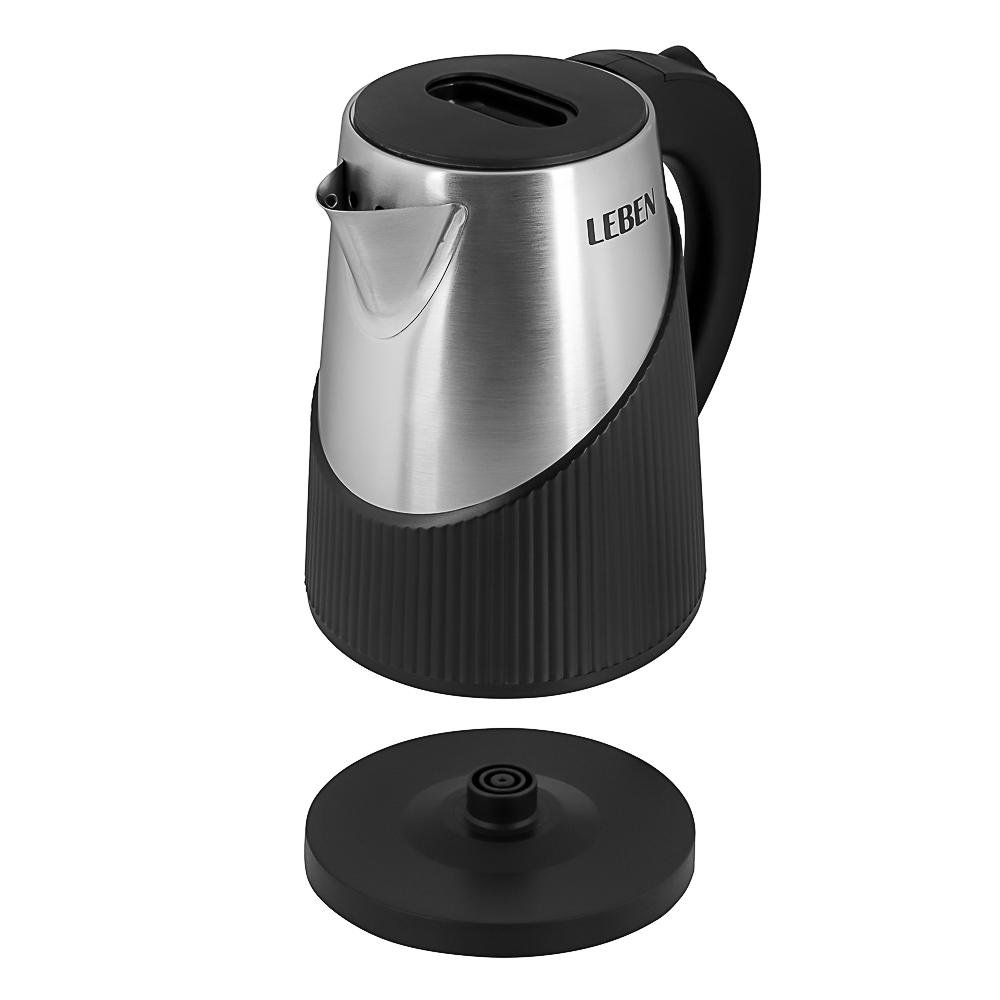 LEBEN Чайник электрический 1,8л нерж сталь+пластик - #2
