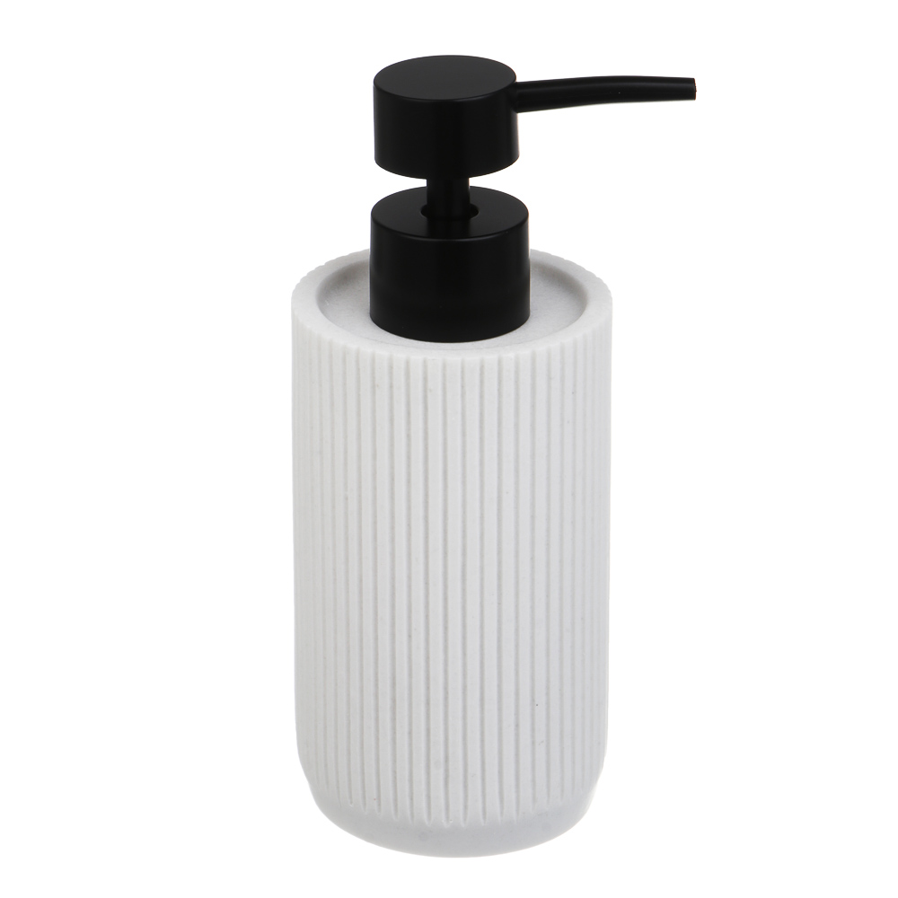 Диспенсер для жидкого мыла тм VETTA Дакота, 250мл, смола (полирезин), белый, 6,5x6,5x16,5см - #3