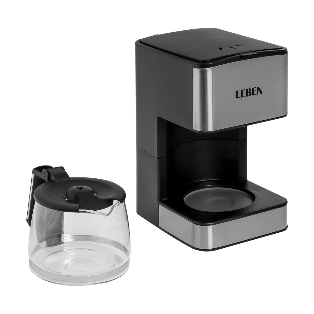 LEBEN Кофеварка капельная 680Вт со стеклянной колбой с функцией автоотключения 0,8л - #5