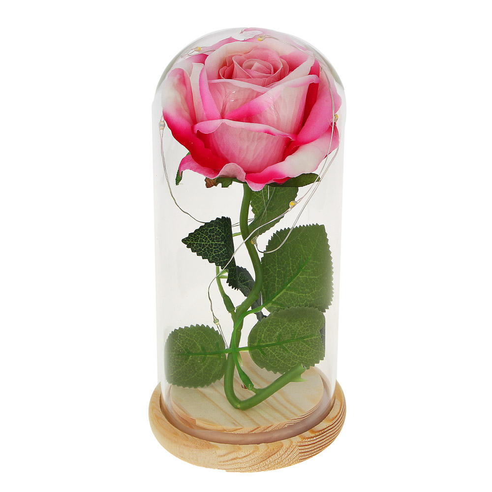 LADECOR Светильник - цветочная композиция, роза, 23 см, 3хААА, 4 цвета - #3