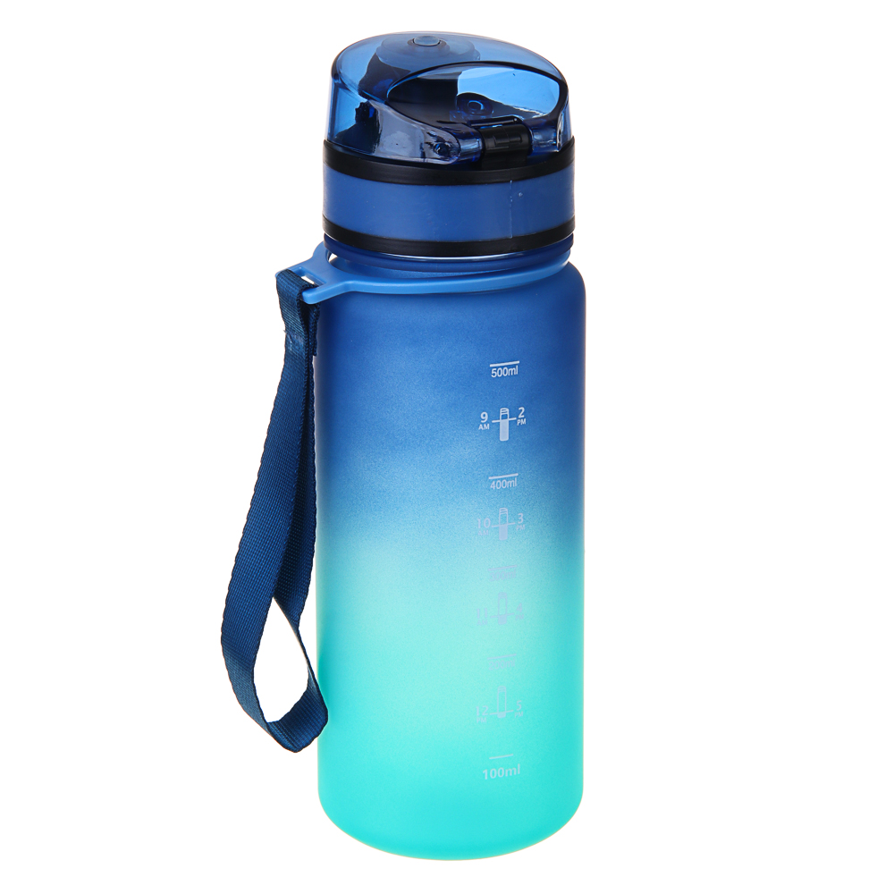 SILAPRO MAX Бутылка спортивная с замком, бирюзовая, 500мл, РС, РР - #8