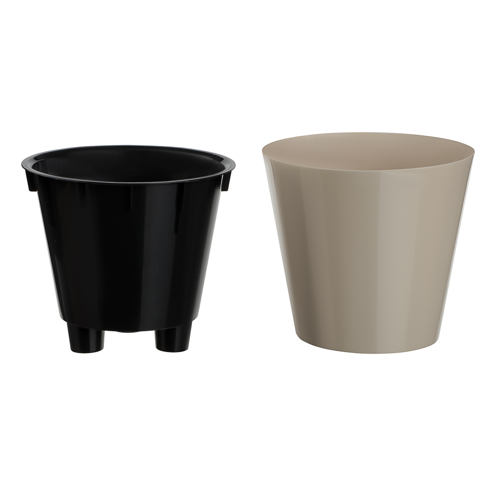 Горшок для цветов "Rosemary" D200мм, 4л с дренажной вставкой, микс цветов - #3