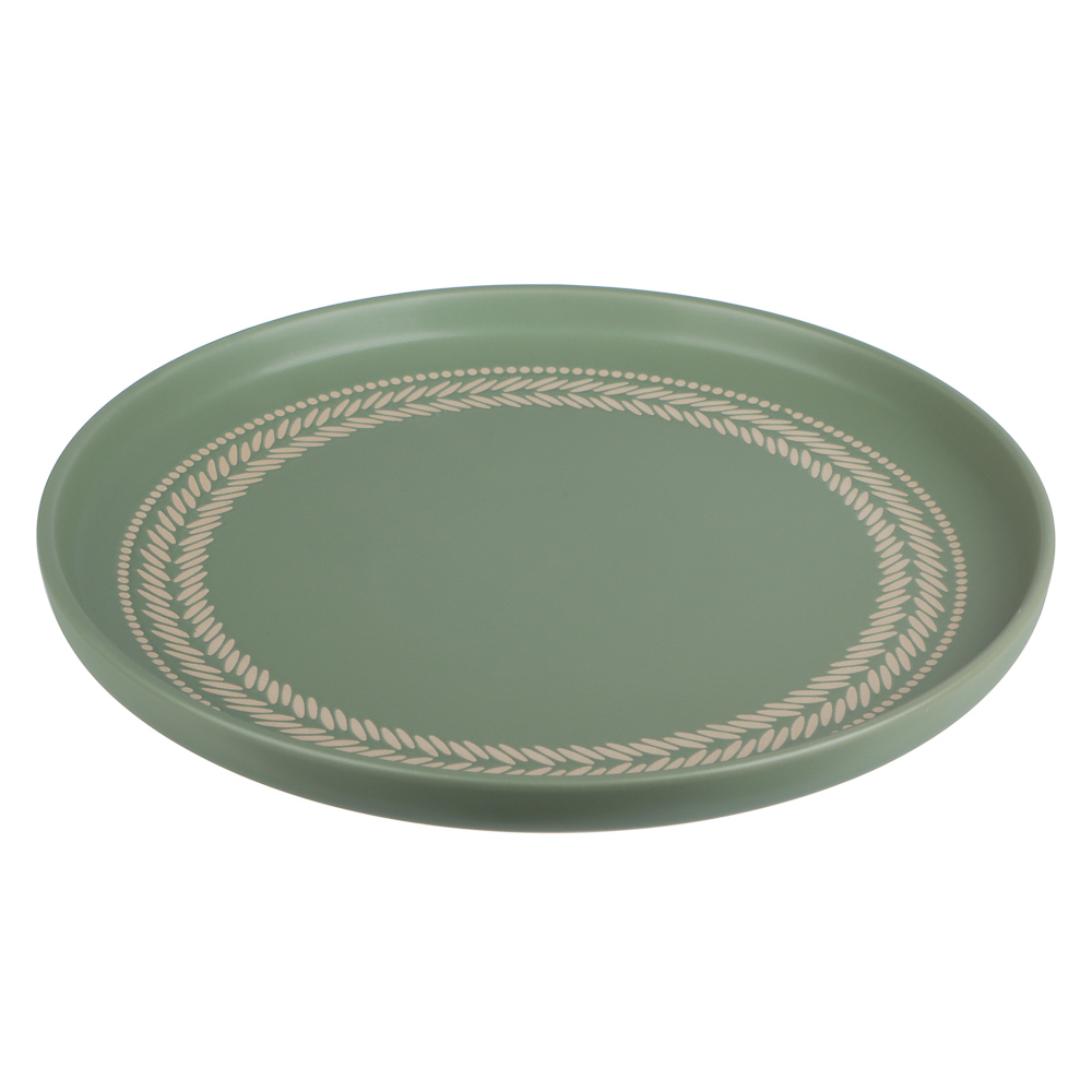 Тарелка подстановочная 26,6см, тм MILLIMI Треция фисташковый, керамика - #2