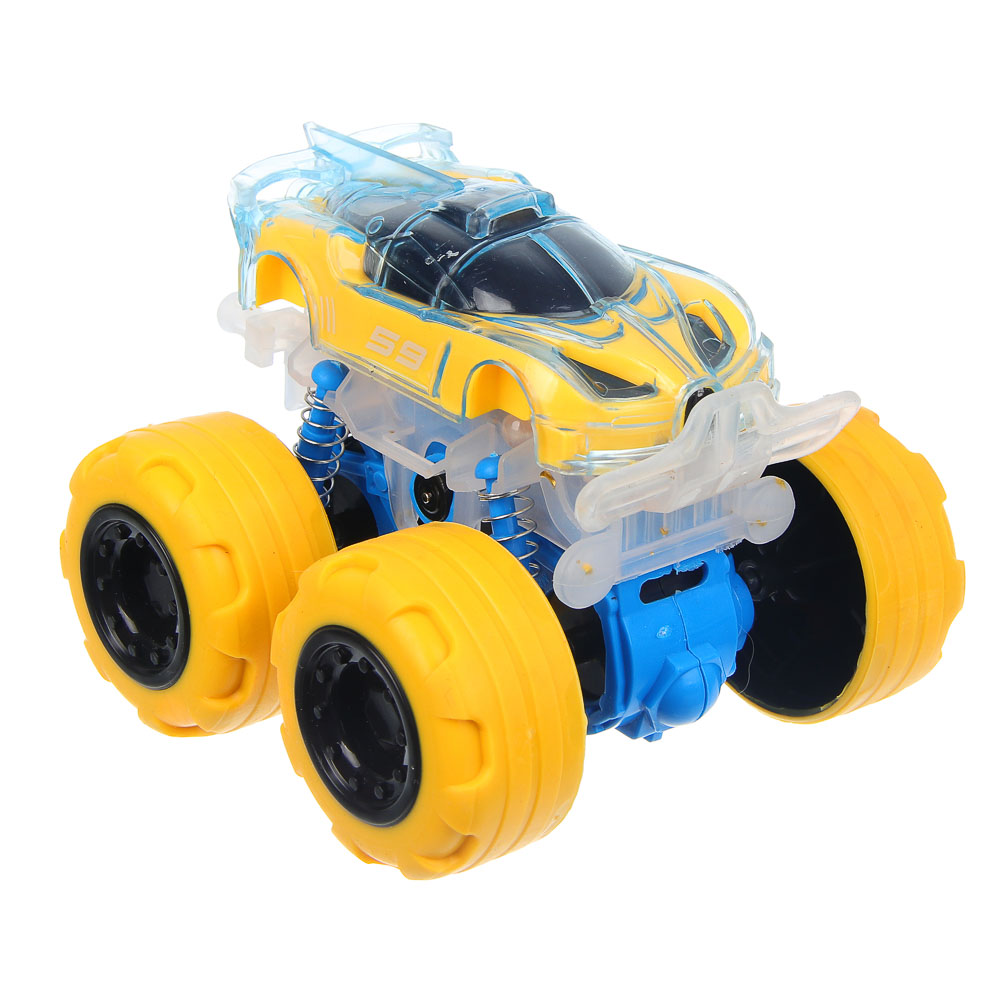 ИГРОЛЕНД Машина "Супертрюк", инерция, свет, вращение, 3хLR44, ABS, TPR, 10х8х9см, 4 дизайна - #4