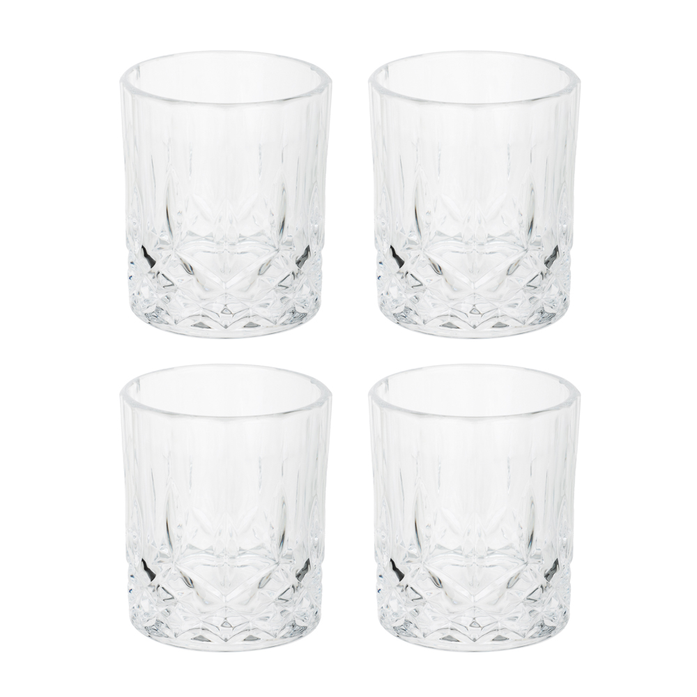 Набор вращающихся стаканов тм MILLIMI, 290 мл, стекло, 4шт - #1