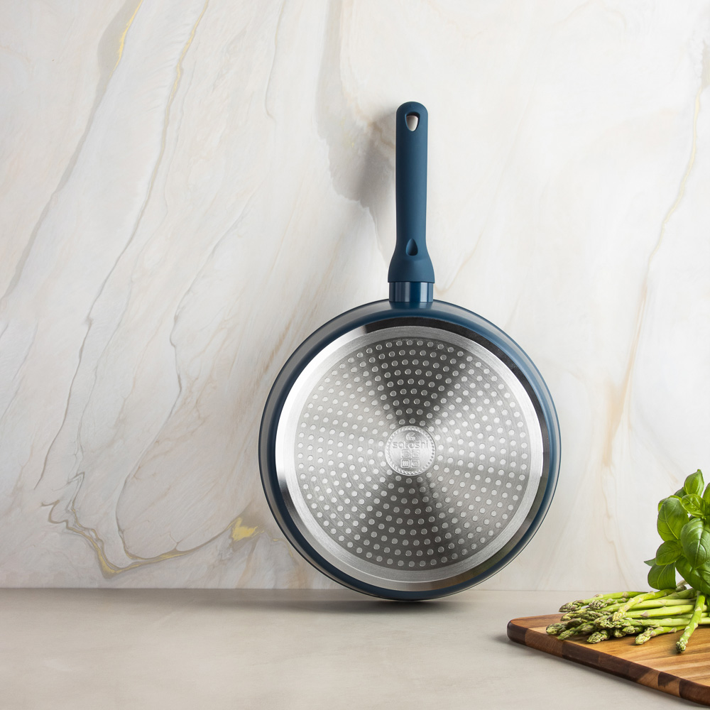 SATOSHI Ривьера Сковорода литая глубокая d28см, антипригарное покрытие мрамор, индукция - #11