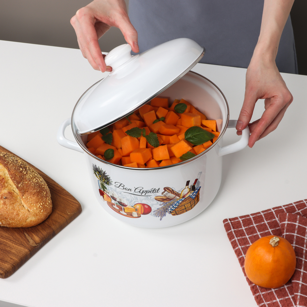 Кастрюля эмалированная 6,0л "Аппетит" - #7