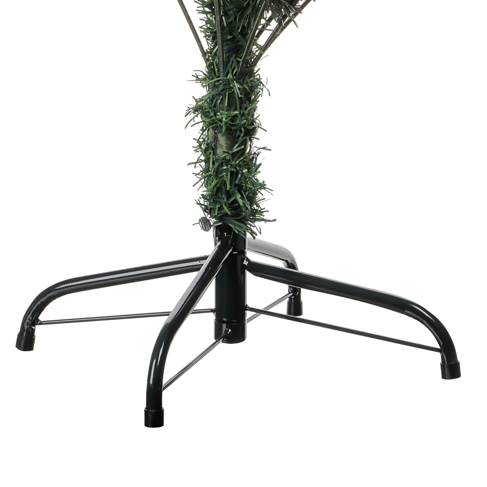 Ель искусственная с заснеженными кончиками, шишками и рябиной 150см, 420 веток, ПВХ - #3