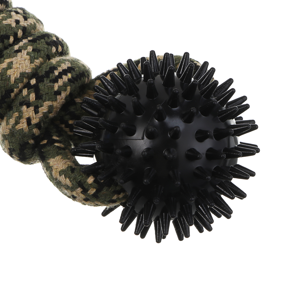 Игрушка для собак тм VETTA, грейфер, хаки, хлопок, ТПР, 35см - #4