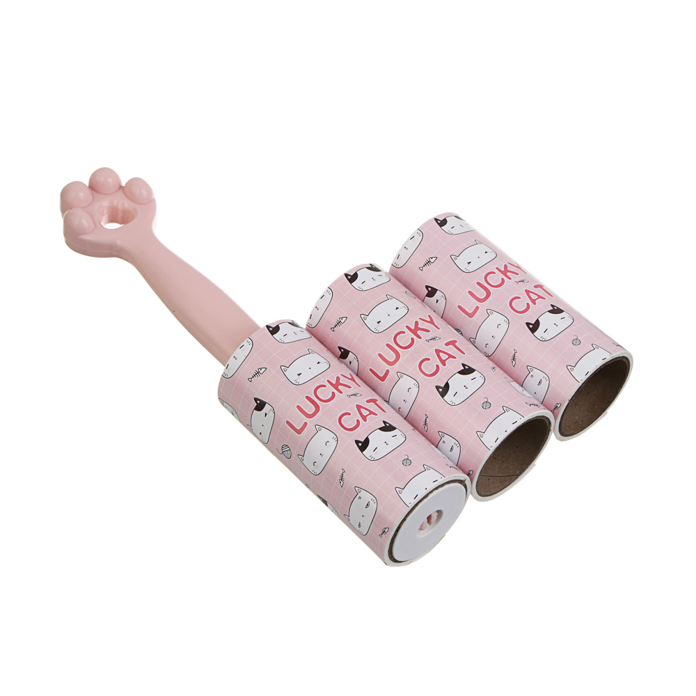 Ролик для чистки одежды с кошачьей лапкой + 2 сменных блока, 40 листов, пластик - #2