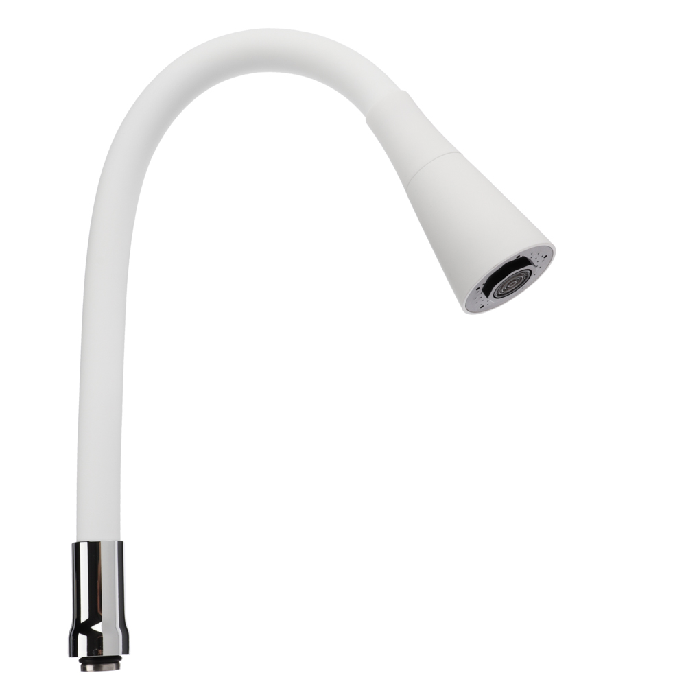 Излив смесителя для кухни, силиконовый, 2 режима, белый - #1