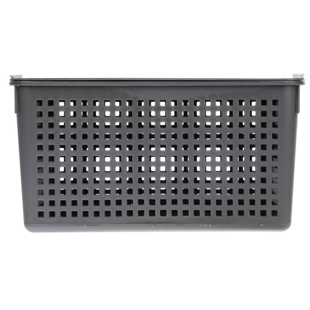 Корзинка Лофт 5,3л 295х185х145мм с крышкой белый, серый - #6