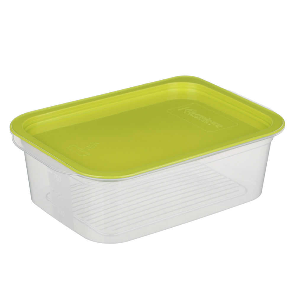 Контейнер пищевой прямоугольный 1,1л с паровыпуском и мерной шкалой, пластик - #1