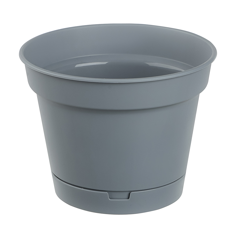 Горшок для цветов Mint d150мм, 1,2л с поддоном, серый - #1