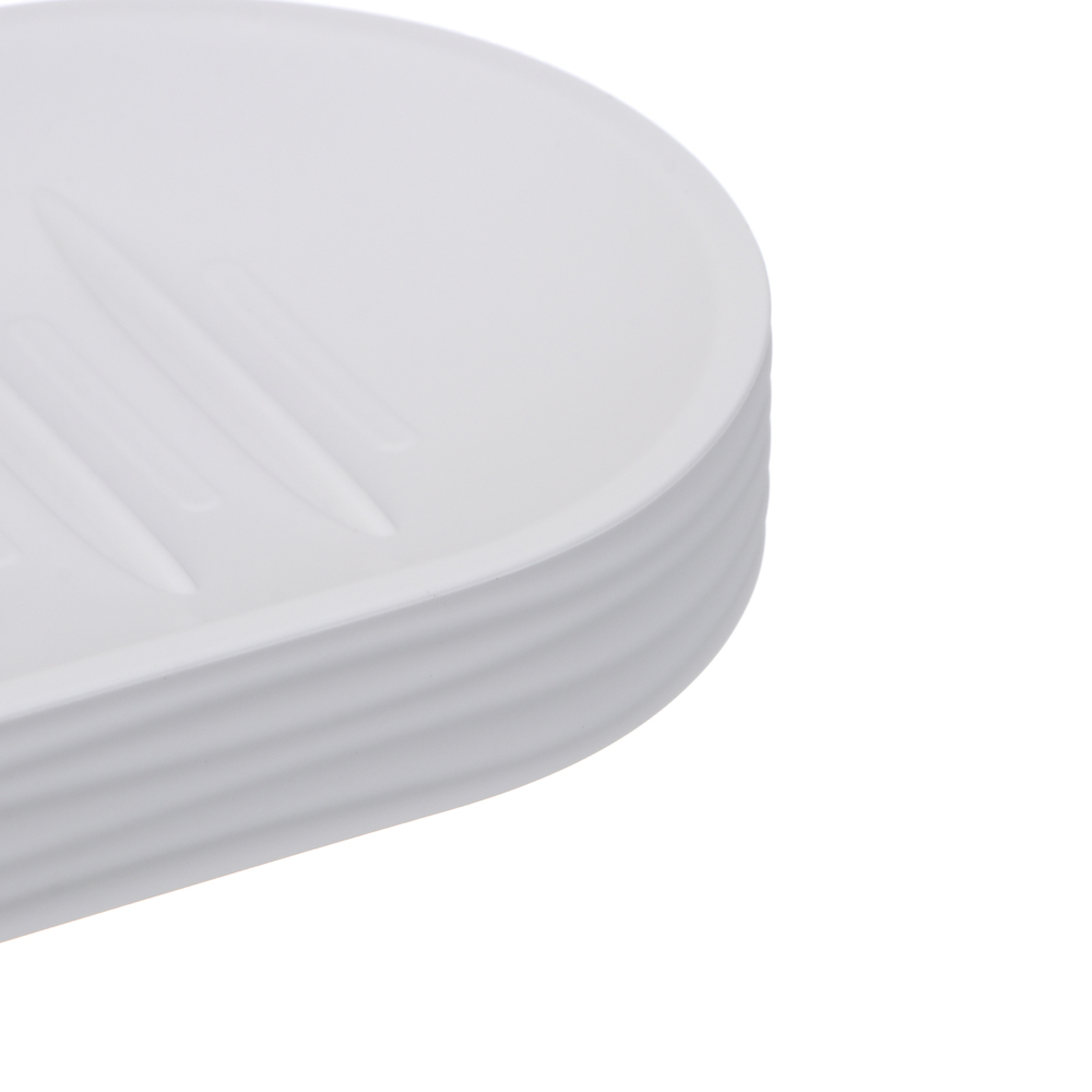 Мыльница тм VETTA Тренто, пластик, PP, белый, 14,5x8,8x2см - #4