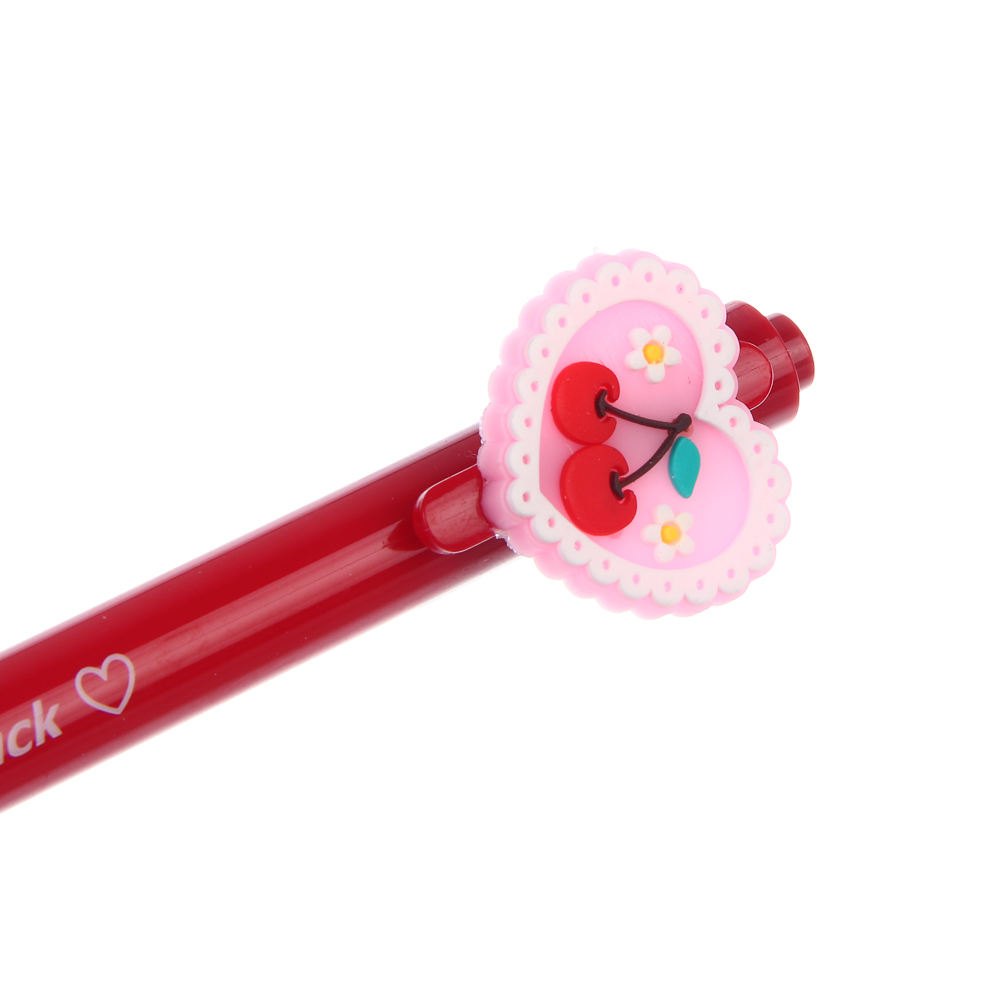 Ручка шариковая автоматическая синяя 0,7мм, "Вишенки", 2 вида, шоу-бокс - #7