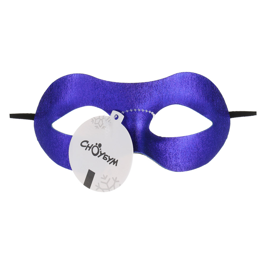 СНОУ БУМ Маска новогодняя блестящая, 19х8см, пластик, 6 цветов - #6