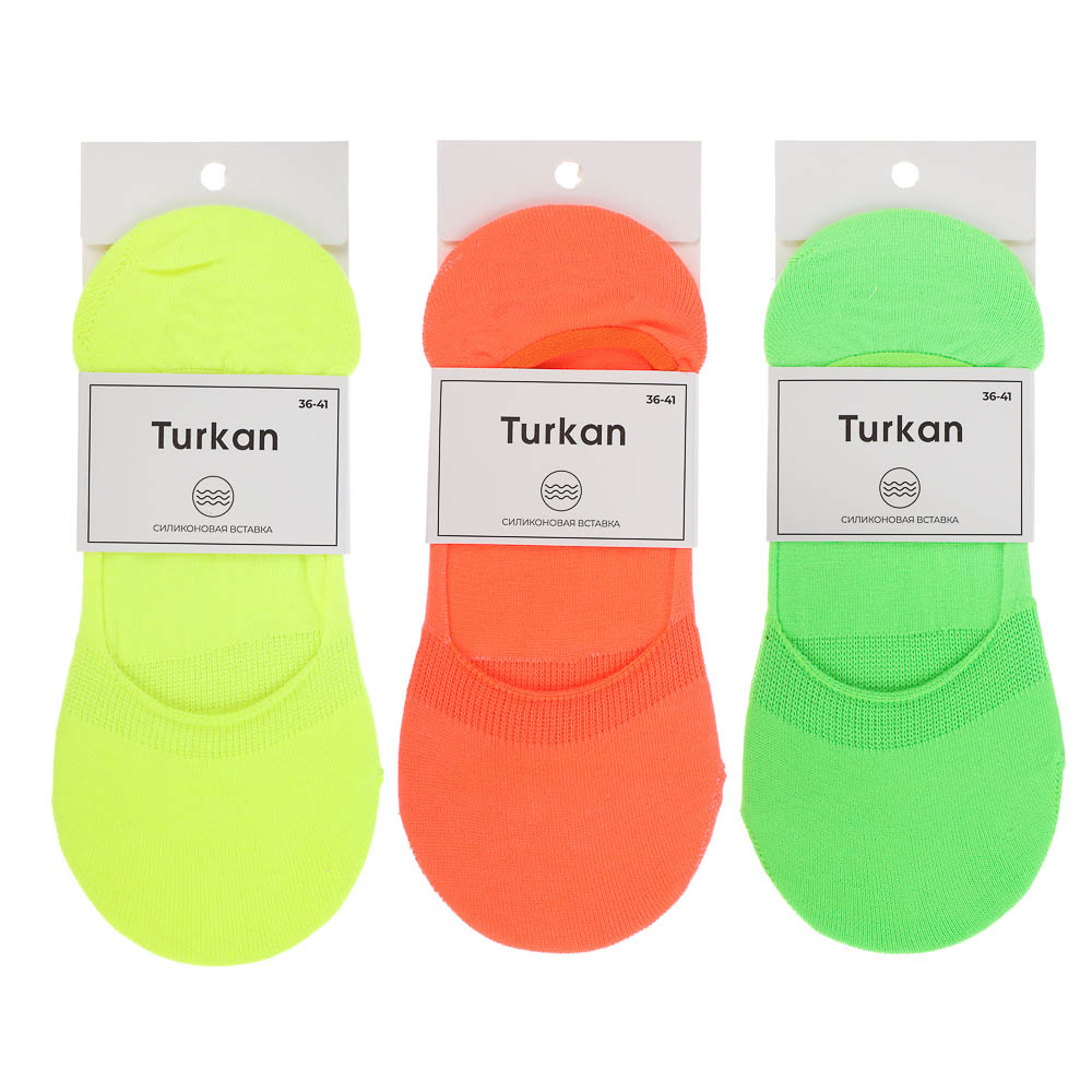 Носки-подследники, тм Turkan, р. 36-41, 90%хлопок, 8% п/а, 2%лайкра, цвета в ас-те, BX8045 - #5