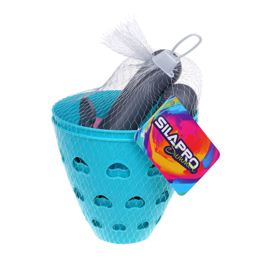 SILAPRO Набор Поймай мяч (ракетка 23х13см-2шт; мяч 4шт) пластик - #4