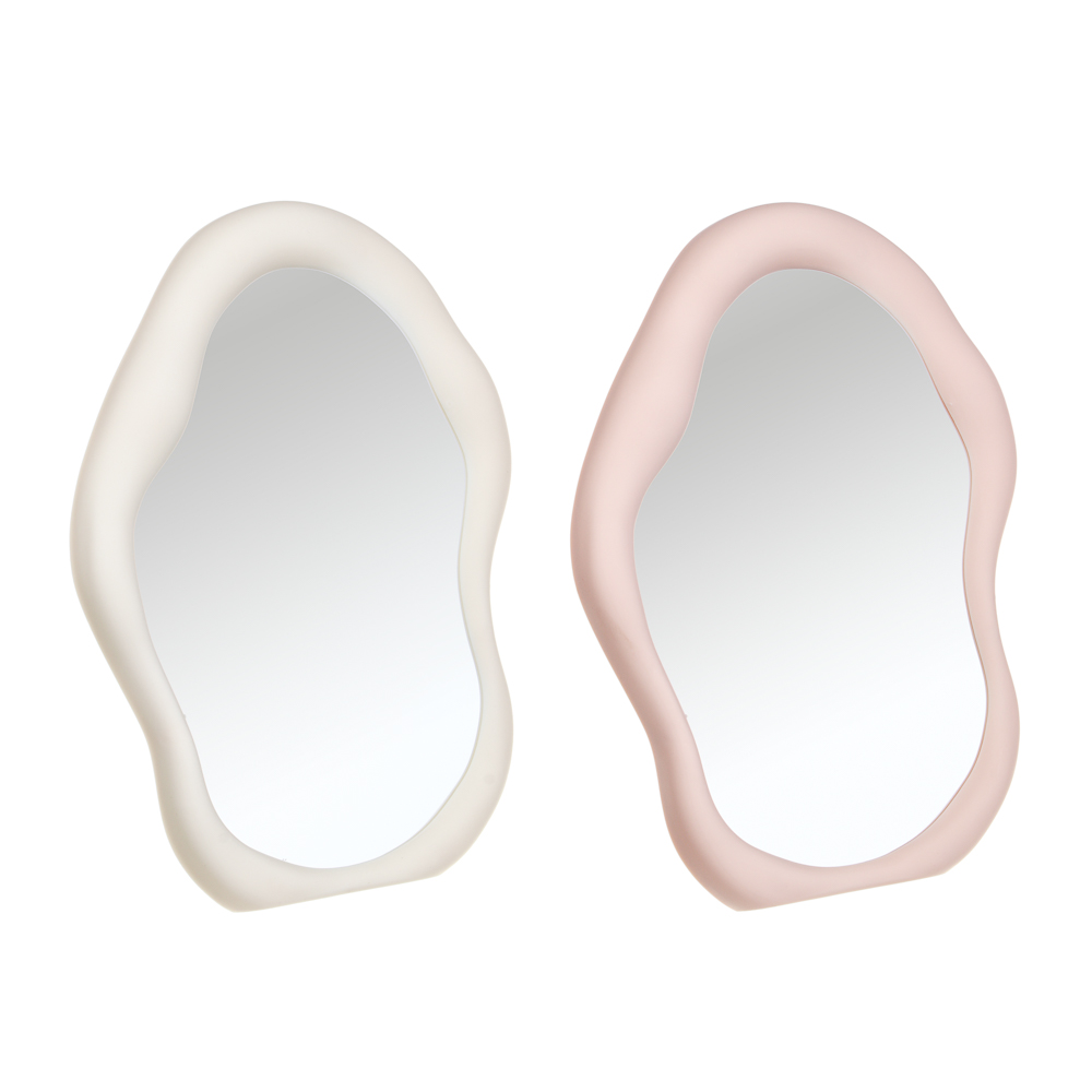 ЮНИLOOK Зеркало настольное фигурное пластик, стекло, 24,5х17,5см, 2 цвета - #1