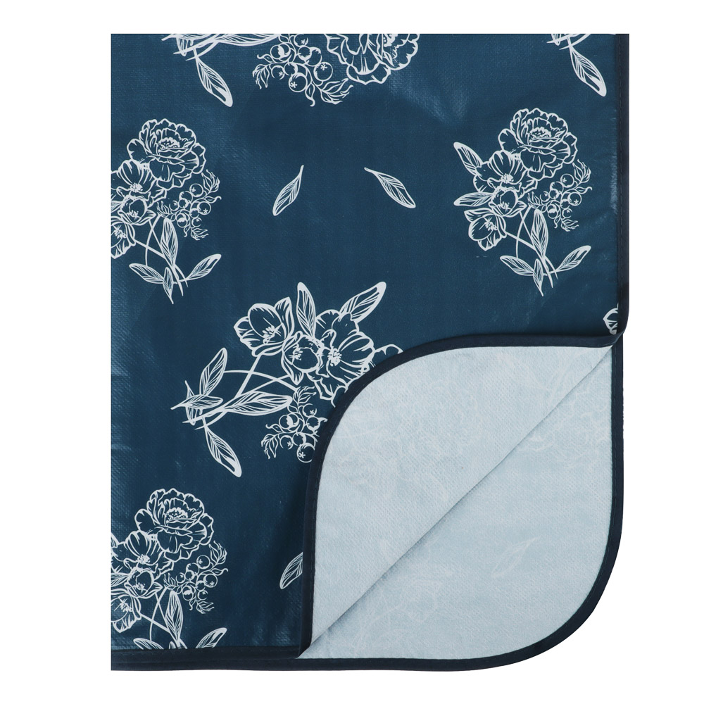 Скатерть Provance "Фьюжн", 140х230 см, синий, цветы - #5