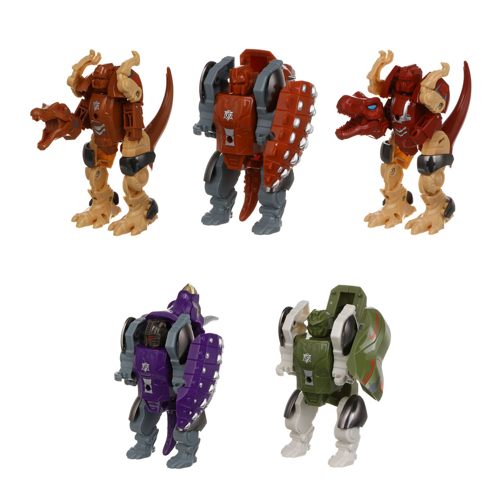 ИГРОЛЕНД Робот трансформирующийся "Динобот", ABS, металл, 5 дизайнов, 18х8х14 см - #2