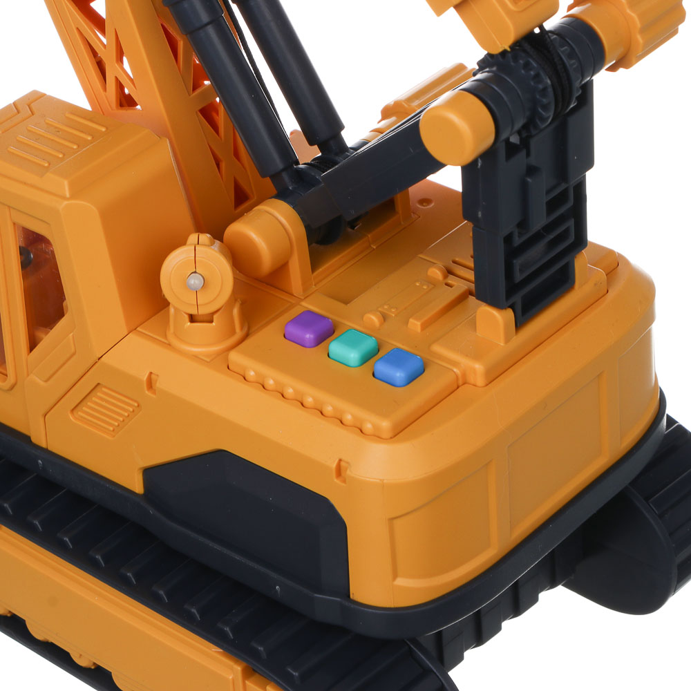 ИГРОЛЕНД Инерционный строительный кран, свет, звук, 3хAG13, ABS, 35х17х25 см - #8