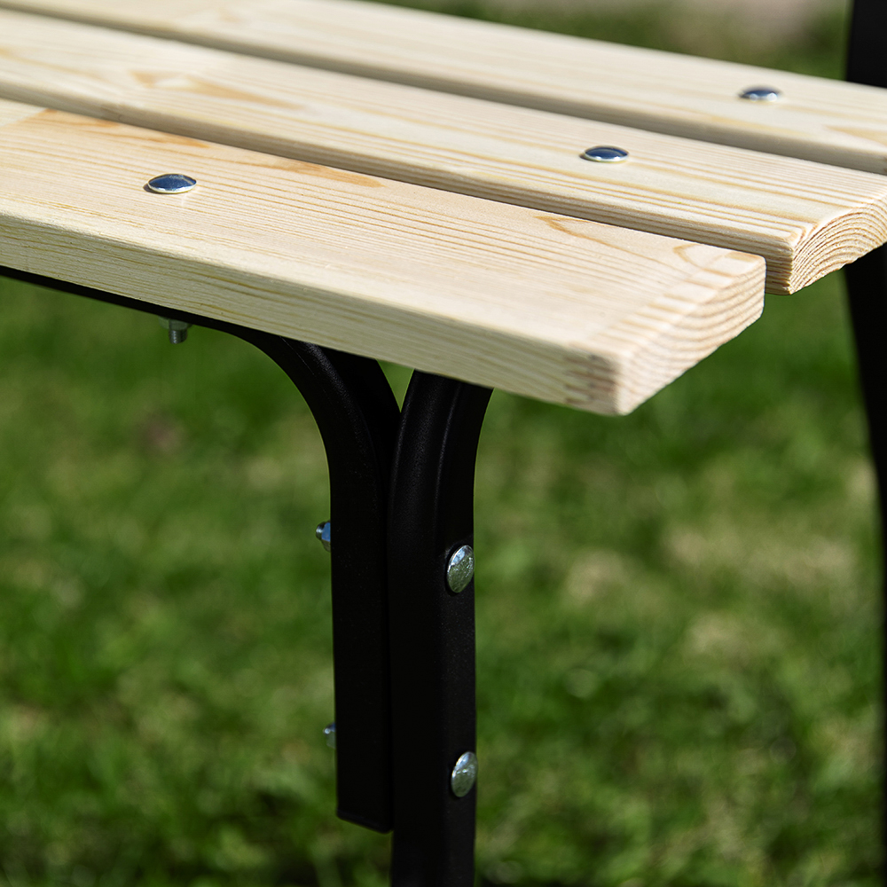 Скамейка "ХИТ" 118x51x86 см, древесина хвойных пород + металл - #14