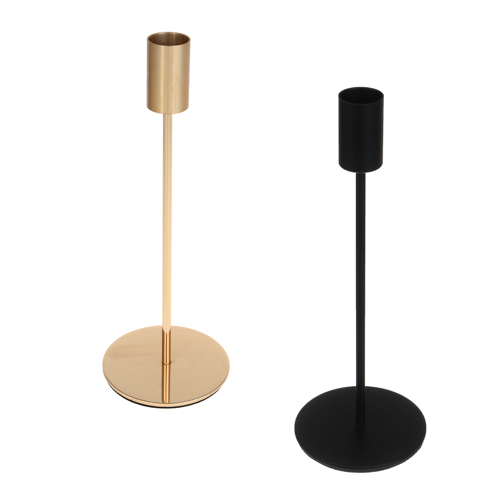 Подсвечник тм LADECOR на ножке металлический, 22x8 см, металл, 2 цвета - #1