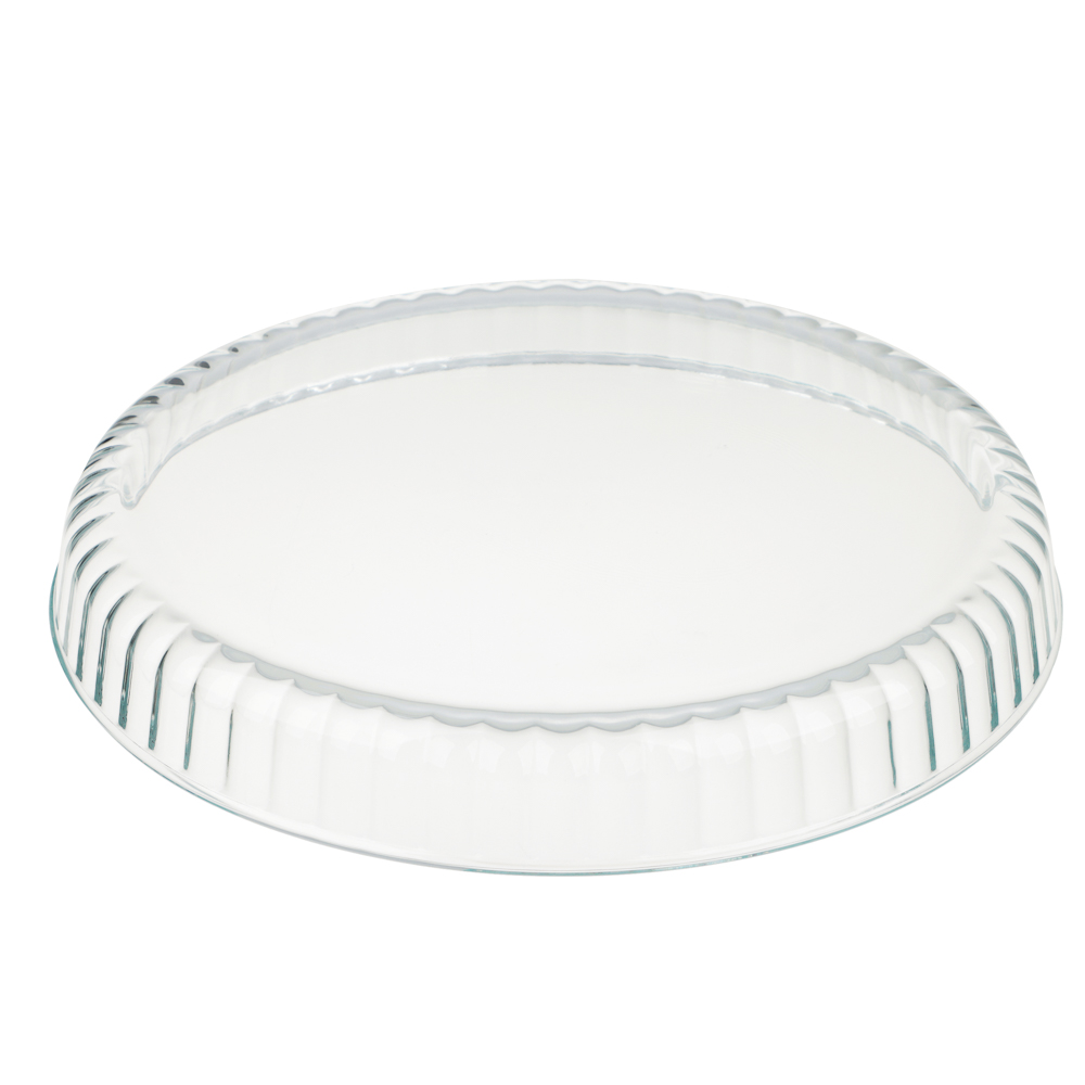 SATOSHI Форма для запекания жаропрочная круглая, рельефный бортик, стекло, 27.7х3.5см, 1.6л - #3