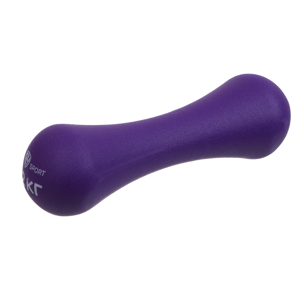 Гантель в форме кости 2кг (+- 100 гр) тм BY SPORT, металл, неопреновое покрытие - #1