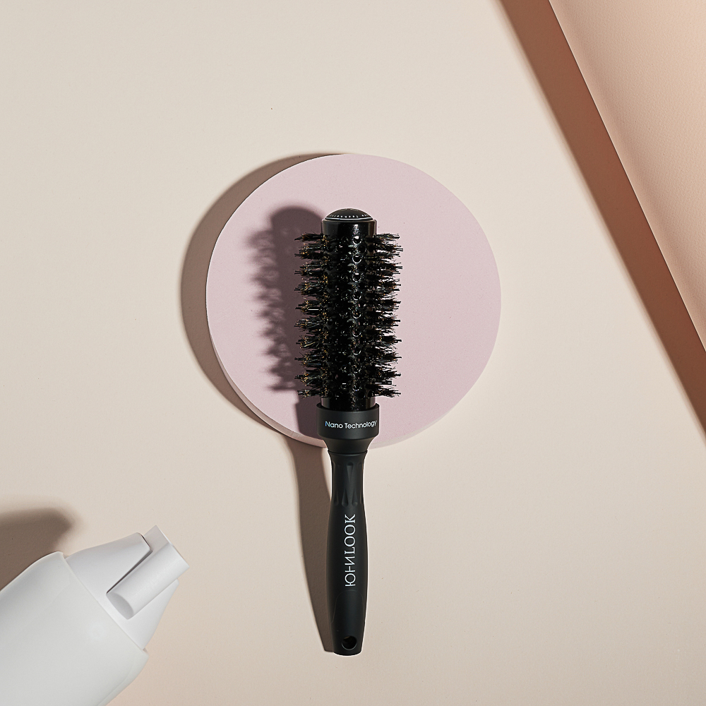 ЮНИLOOK Брашинг для волос, d=32мм, 26,2см, AБС пластик, нейлон, щетина - #7