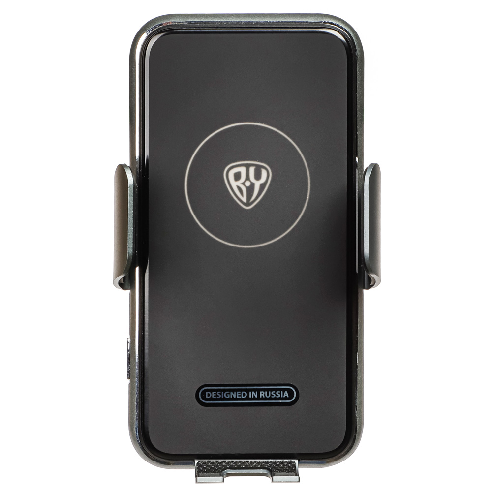 Держатель телефона на дефлектор BY, с беспроводной зарядкой, 15 Вт, сенсорный датчик - #1
