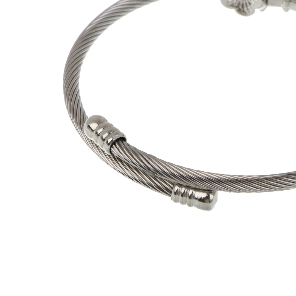 Браслет с шармами d6-7 см, сталь, 3 дизайна, БЖ25-34 - #6