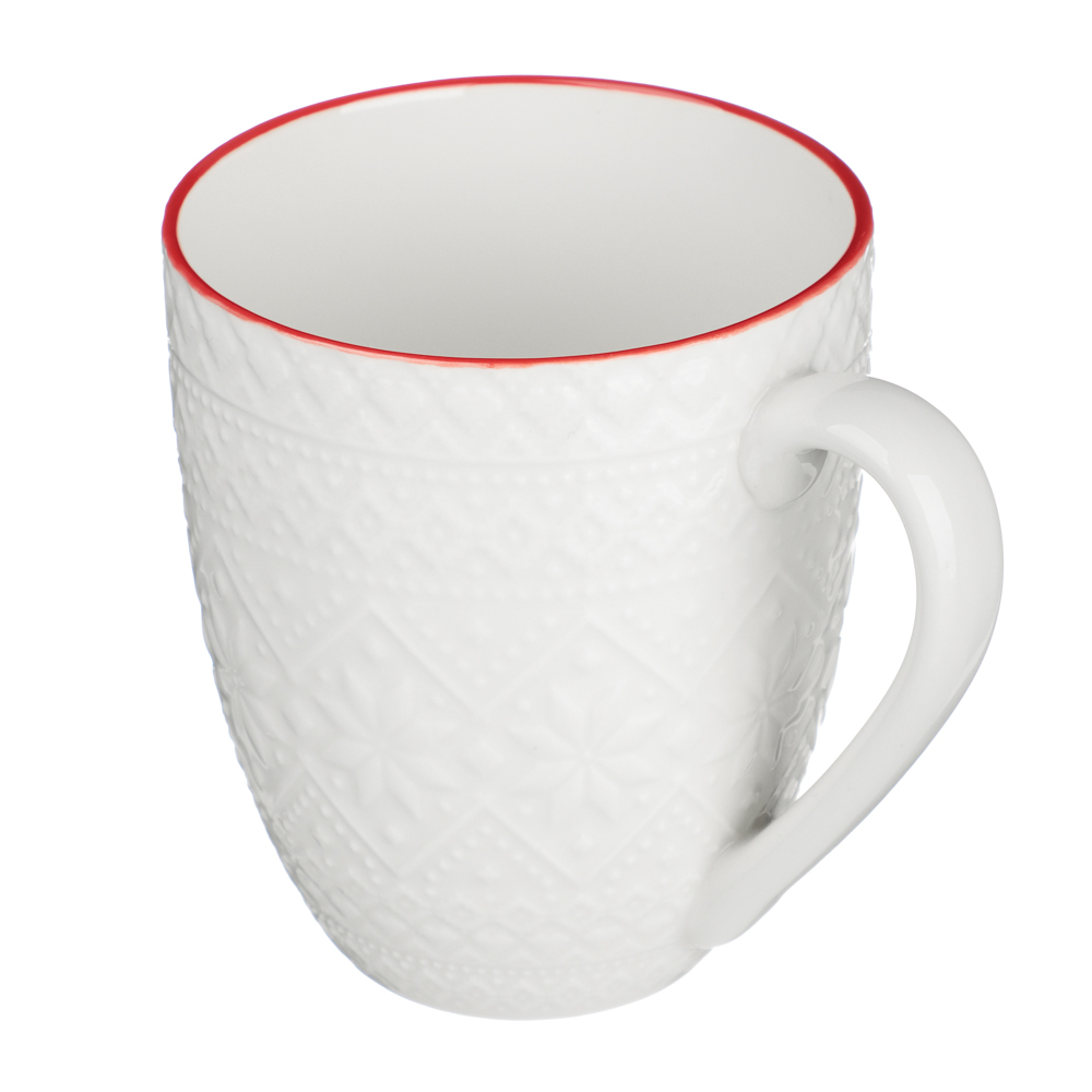 MILLIMI Рельеф Кружка 380мл, белая, фарфор, подарочная упаковка - #2