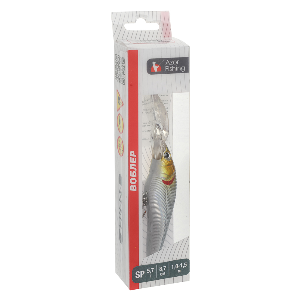 Воблер "Минноу Классик" тм AZOR FISHING, F, 5,7гр, 87мм, 1,0-1,5 м, 5 цветов - #20