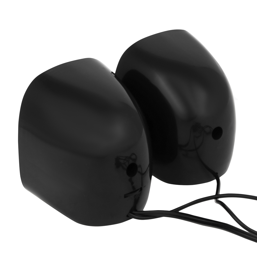 Колонки компьютерные проводные BY, 6W., 3.5 мм. mini-jack, USB, регулятор громкости, пластик, чёрный - #4