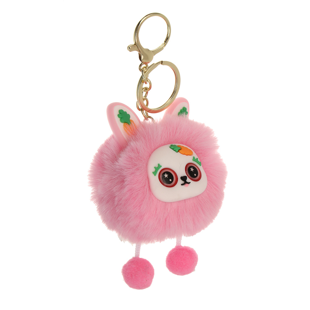 ИГРОЛЕНД Брелок-подвес пушистый "Пушинка", 10х8 см, полиэстер, металл, микс - #3