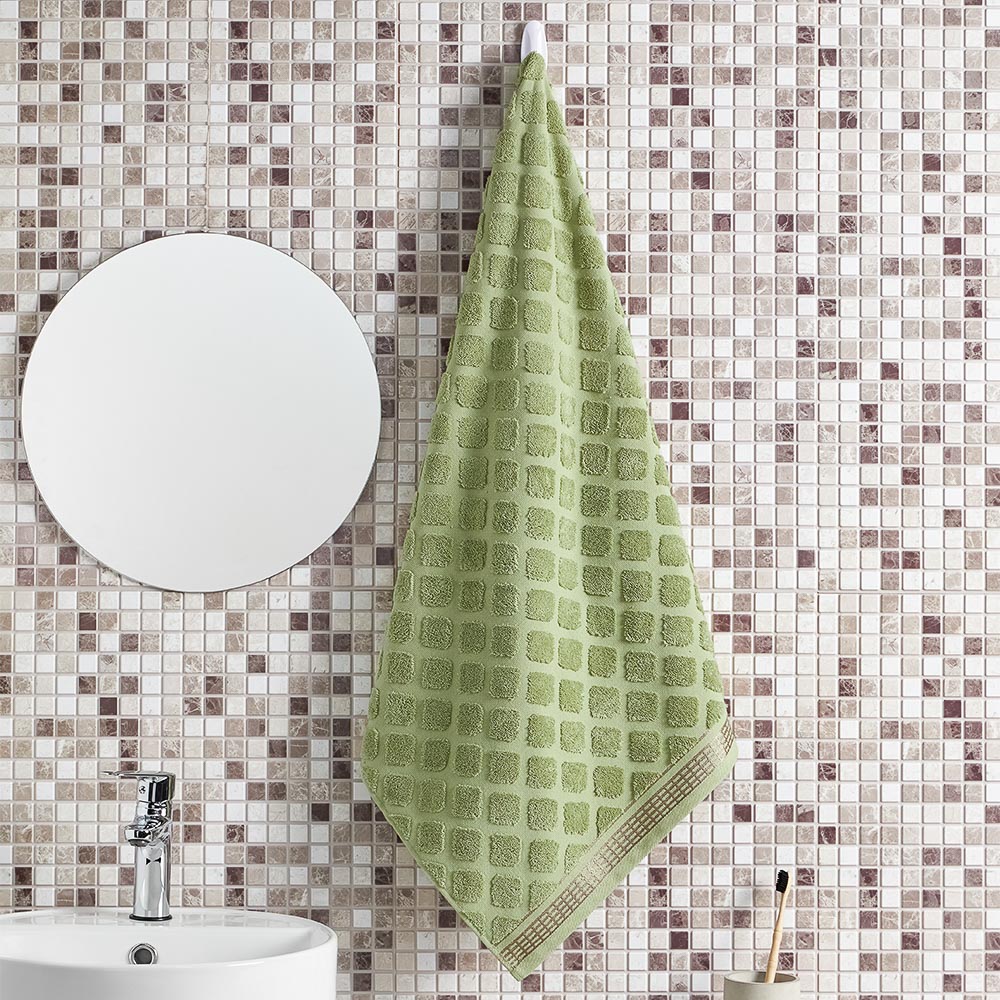 PROVANCE Эвкалипт Полотенце махровое, 100% хлопок, 70х130см, 420гр/м, зеленый - #8