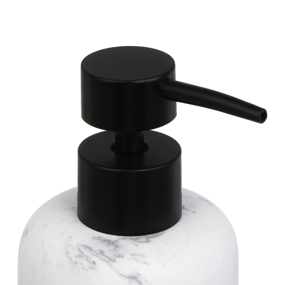 Диспенсер для жидкого мыла тм VETTA Мрамор, 300мл, смола (полирезин), бело-серый, 7,4x7,4x16,5см - #2