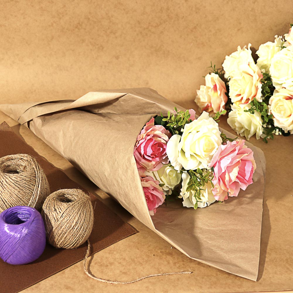 Цветок искусственный Ladecor "Букет роз", 43 см - #7
