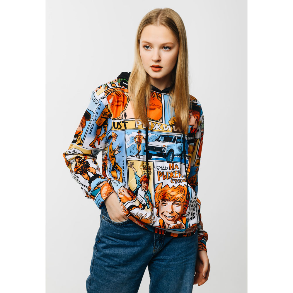 Джемпер для взрослых "Комиксы Рыжий", размер 3XL, футер (100% полиэстер) - #5